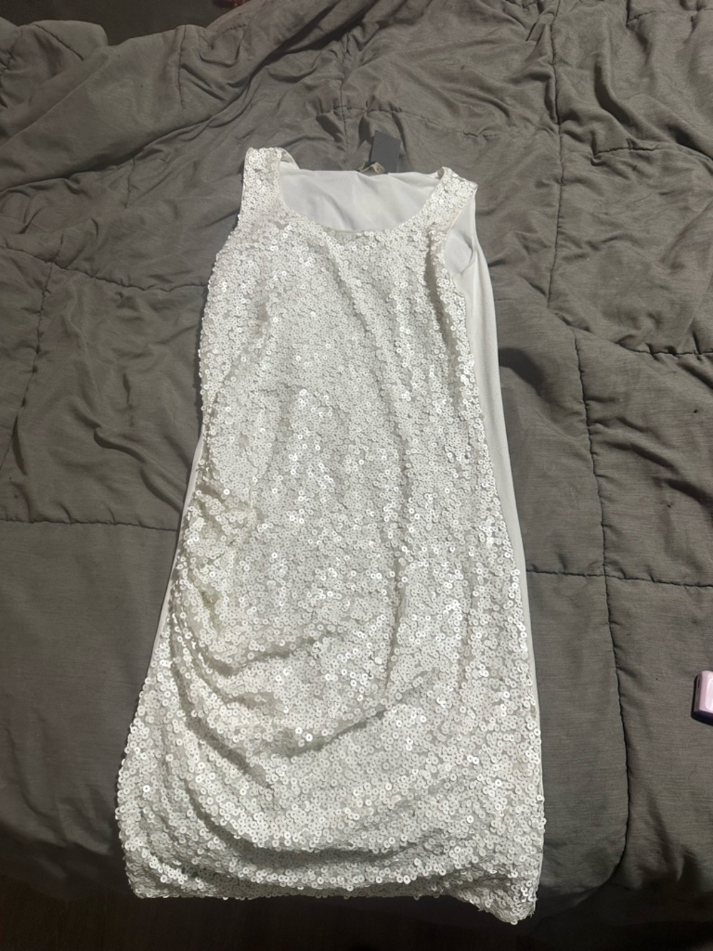 Rachel Zoe White Sequin Mini Dress
